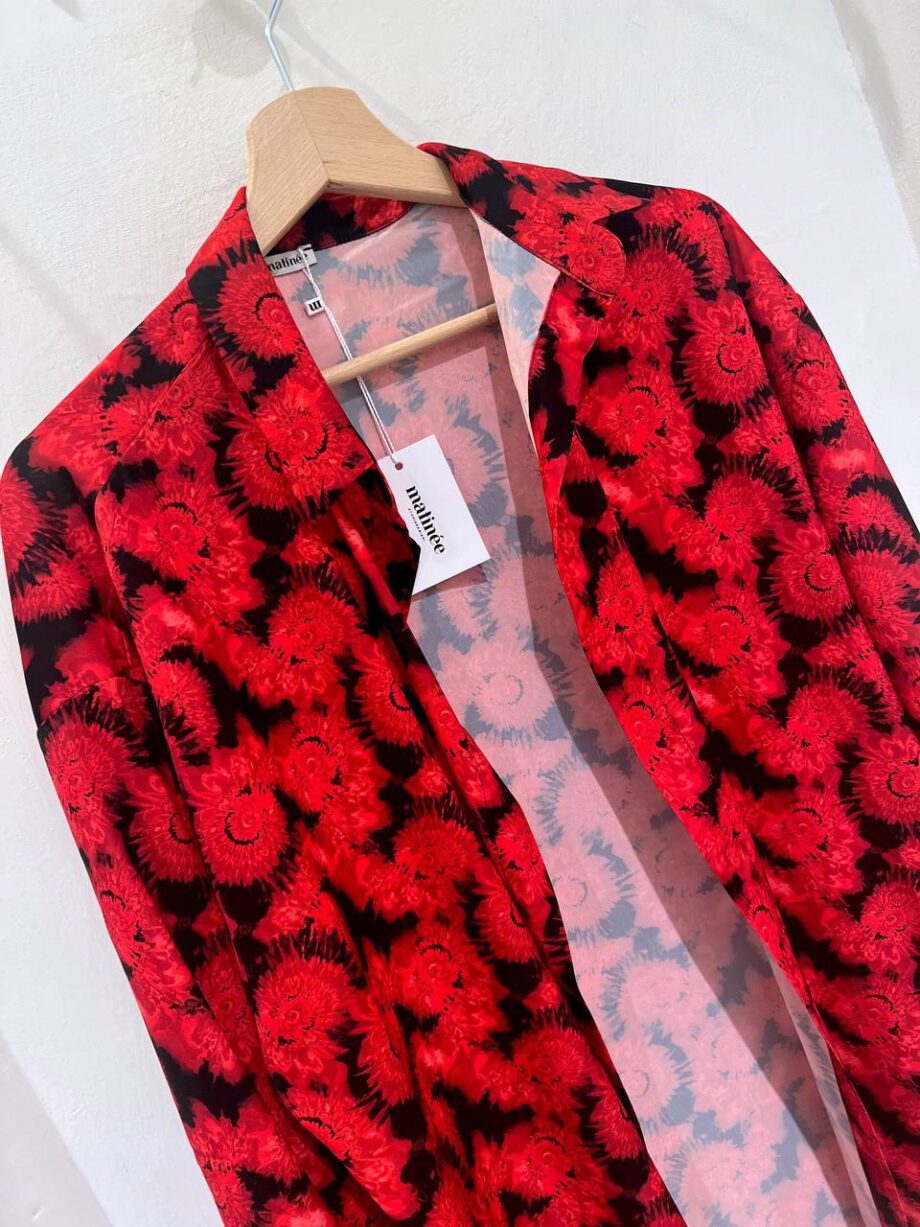 Shop Online Camicia Evelyne aperta in viscosa tie dye rossa Matinée