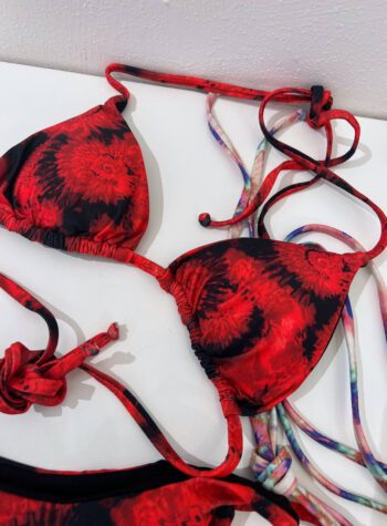 Shop Online Triangolo Kate tie dye rosso