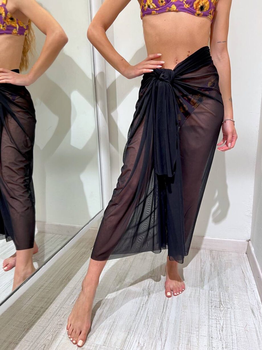 Shop Online Pareo lungo Alexandra nero Matinée