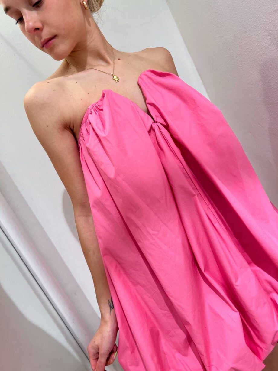 Shop Online Vestito corto a palloncino rosa HaveOne