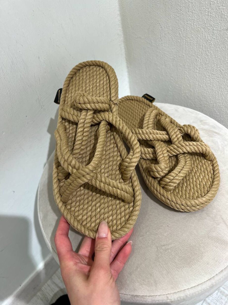 Shop Online Sandalo Bodrum slipper in corda beige Bohonomad