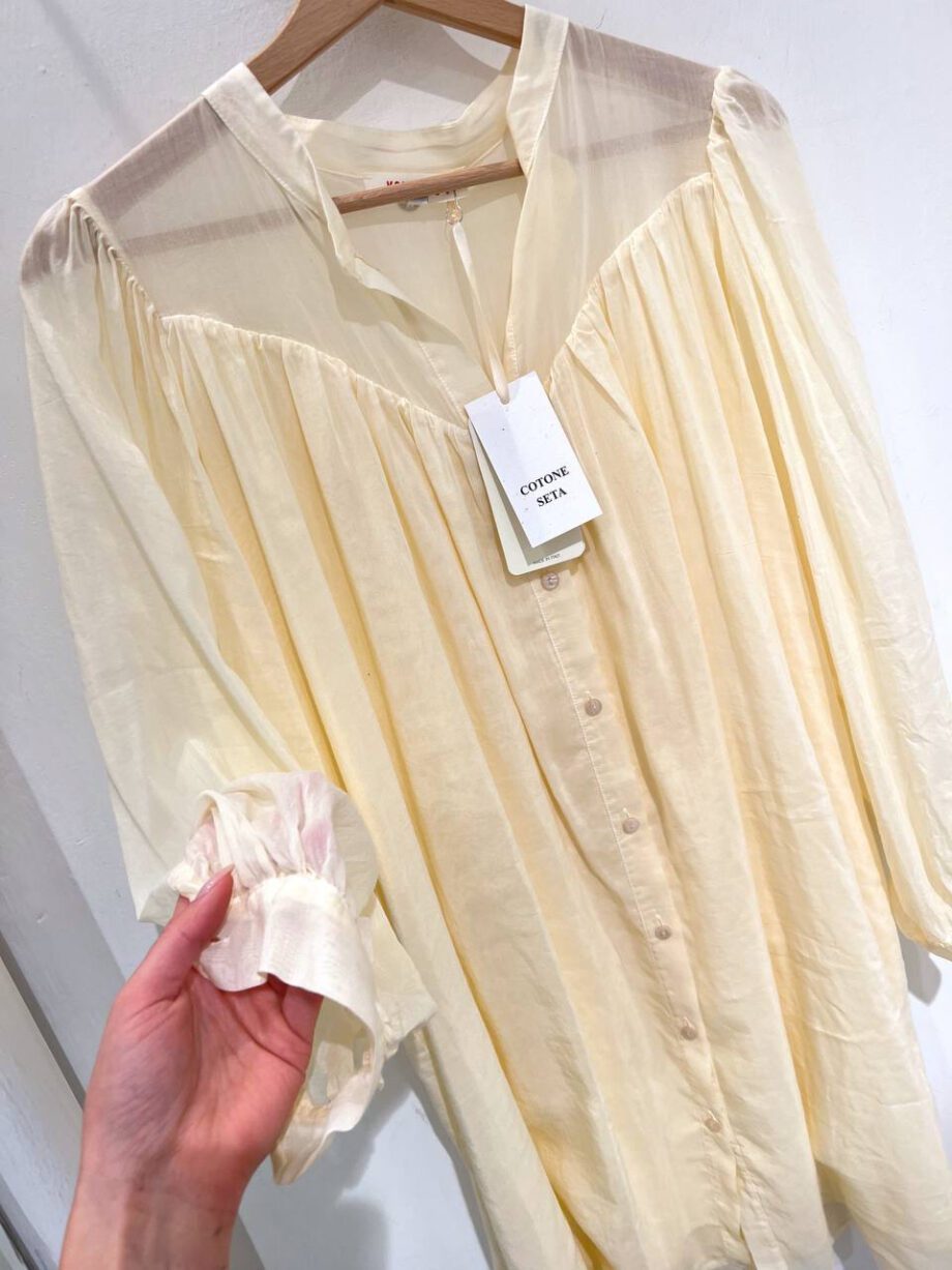 Shop Online Vestito camicia crema in seta Kontatto