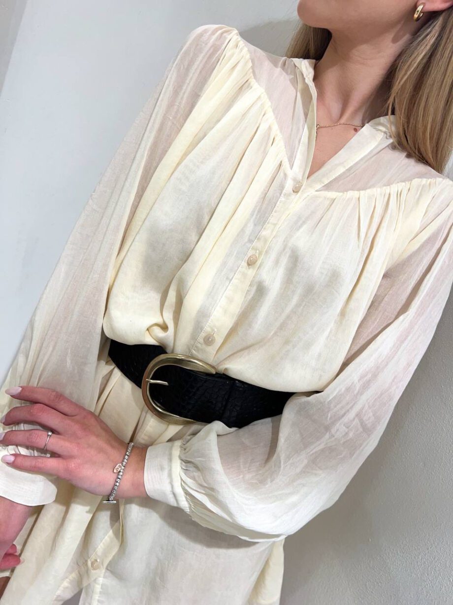 Shop Online Vestito camicia crema in seta Kontatto