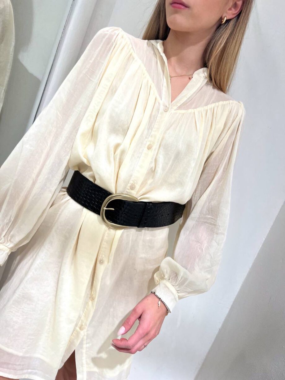 Shop Online Vestito camicia crema in seta Kontatto
