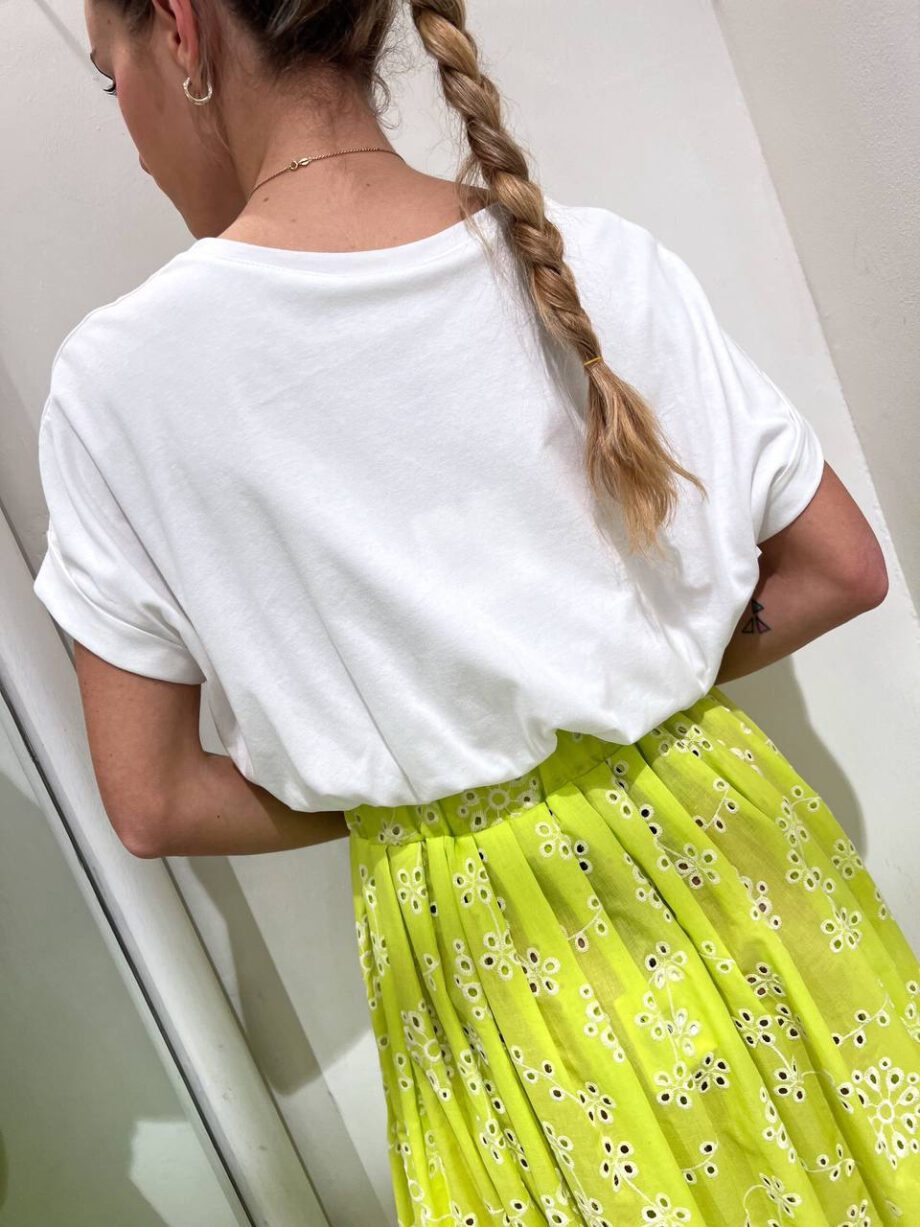 Shop Online T-shirt crop bianca arricciata Vicolo