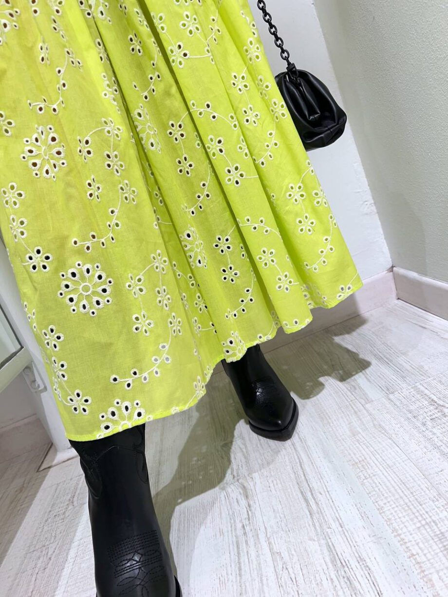 Shop Online Gonna midi Sangallo lime Vicolo