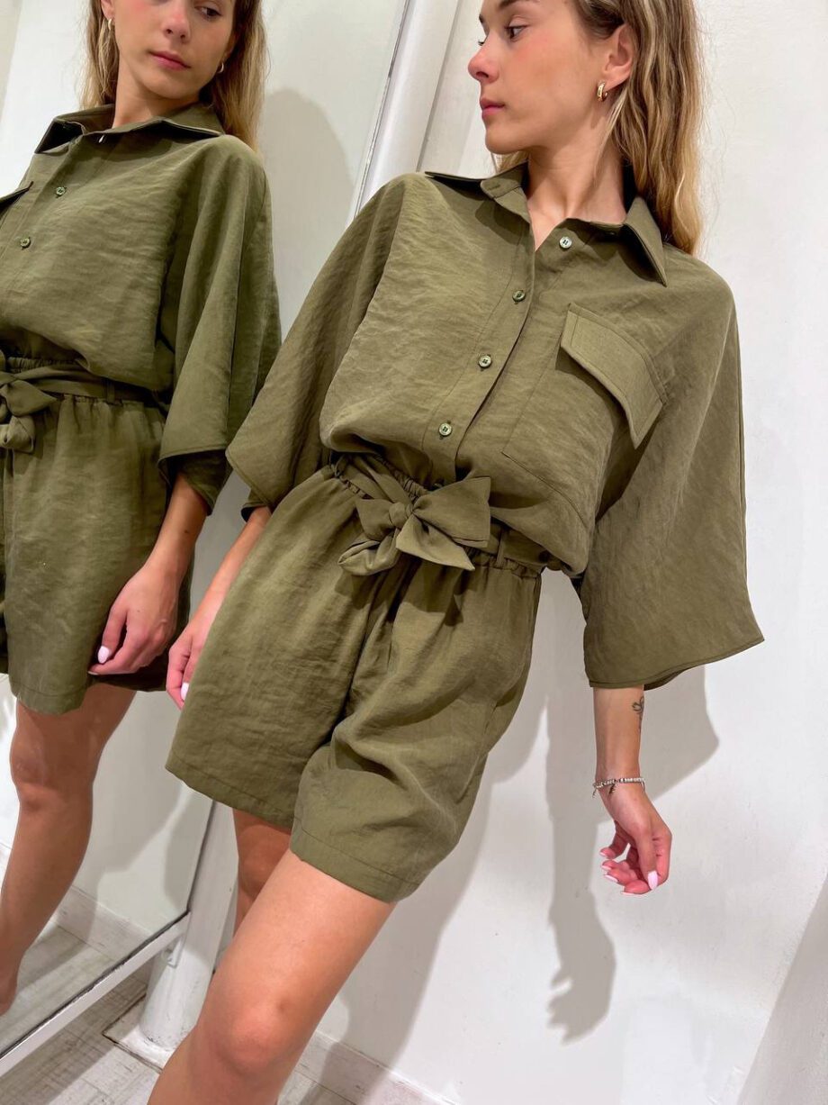 Shop Online Camicia over pipistrello verde militare HaveOne