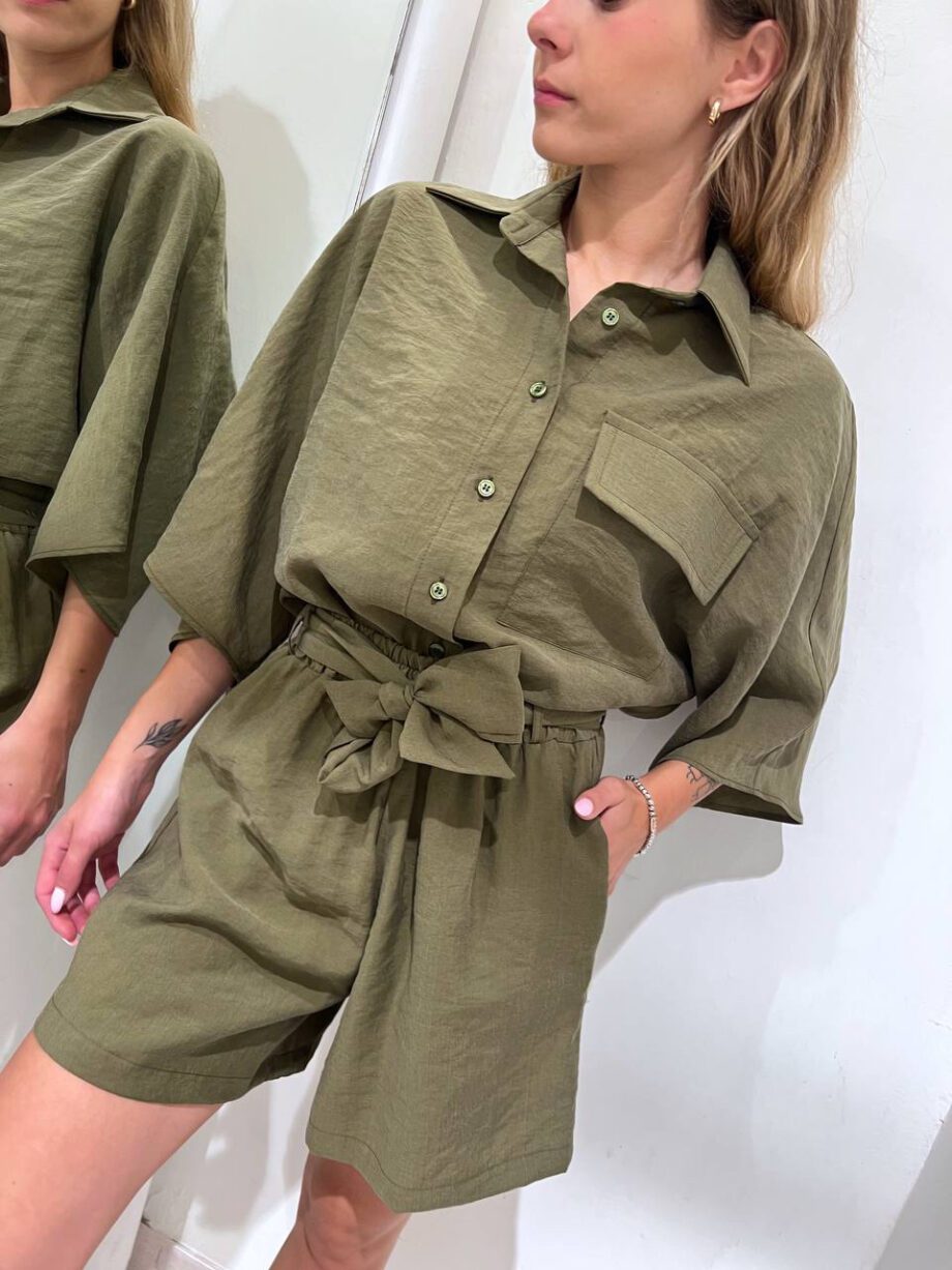 Shop Online Camicia over pipistrello verde militare HaveOne