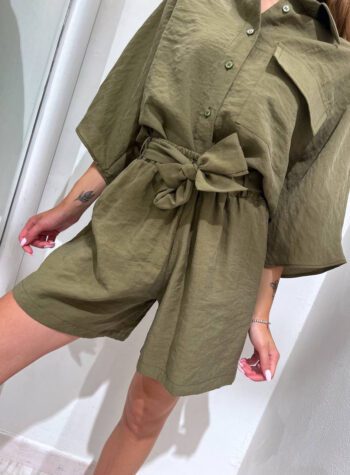 Shop Online Camicia over pipistrello verde militare HaveOne