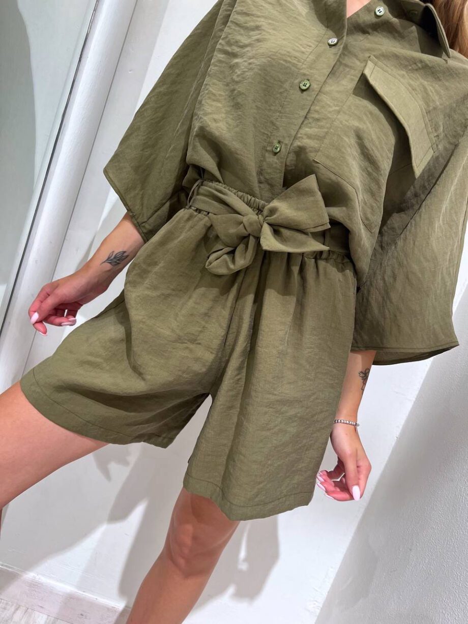 Shop Online Camicia over pipistrello verde militare HaveOne