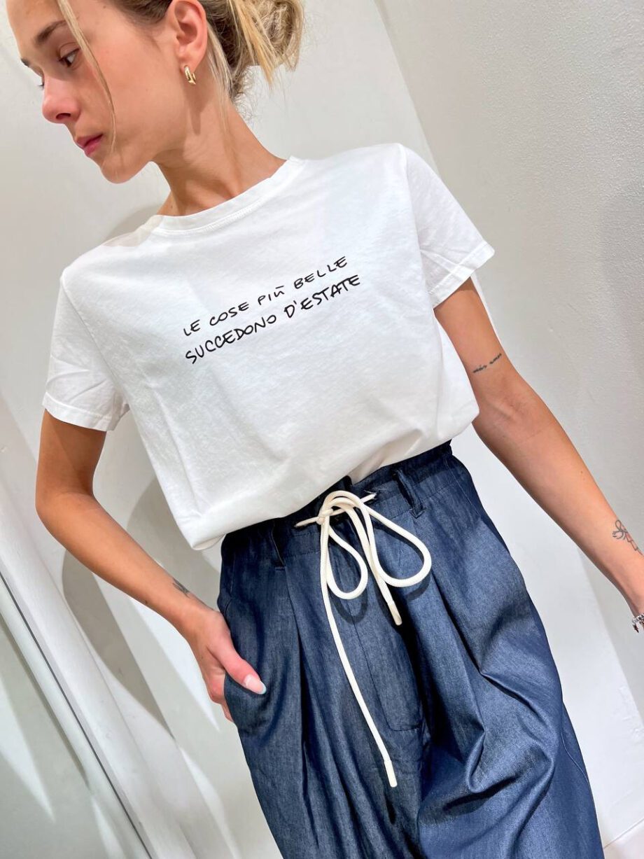 Shop Online T-shirt bianca "le cose più belle..." Vicolo