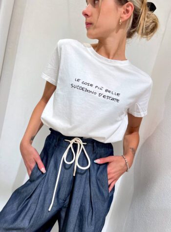 Shop Online T-shirt bianca "le cose più belle..." Vicolo