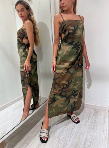 Shop Online Vestito lungo camouflage cut out Souvenir