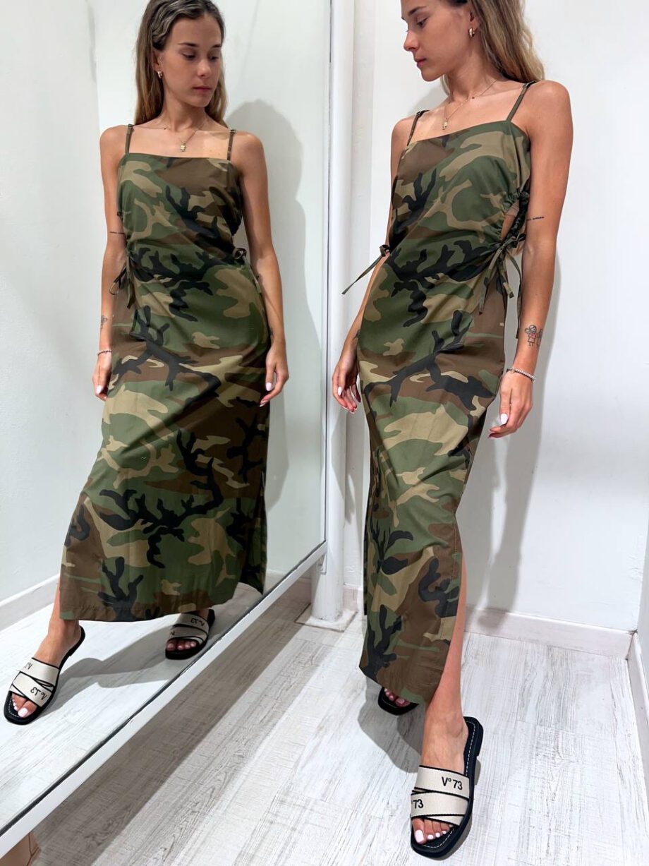Shop Online Vestito lungo camouflage cut out Souvenir