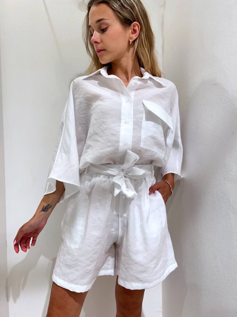 Shop Online Camicia over pipistrello bianca HaveOne