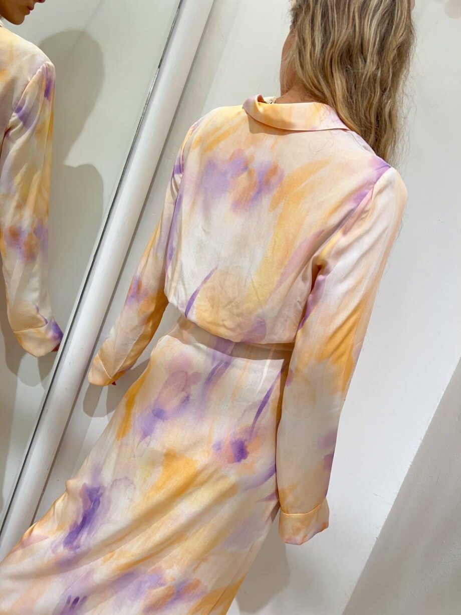 Shop Online Gonna lunga tie dye lilla e arancio HaveOne