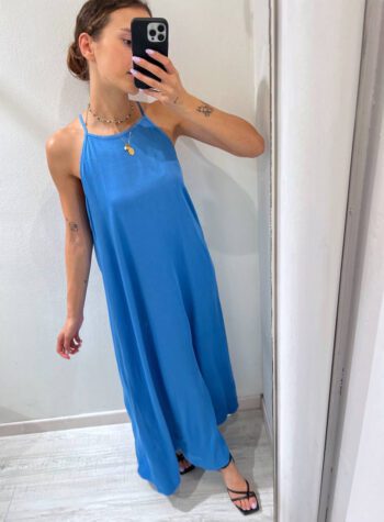 Shop Online Vestito lungo azzurro in viscosa HaveOne