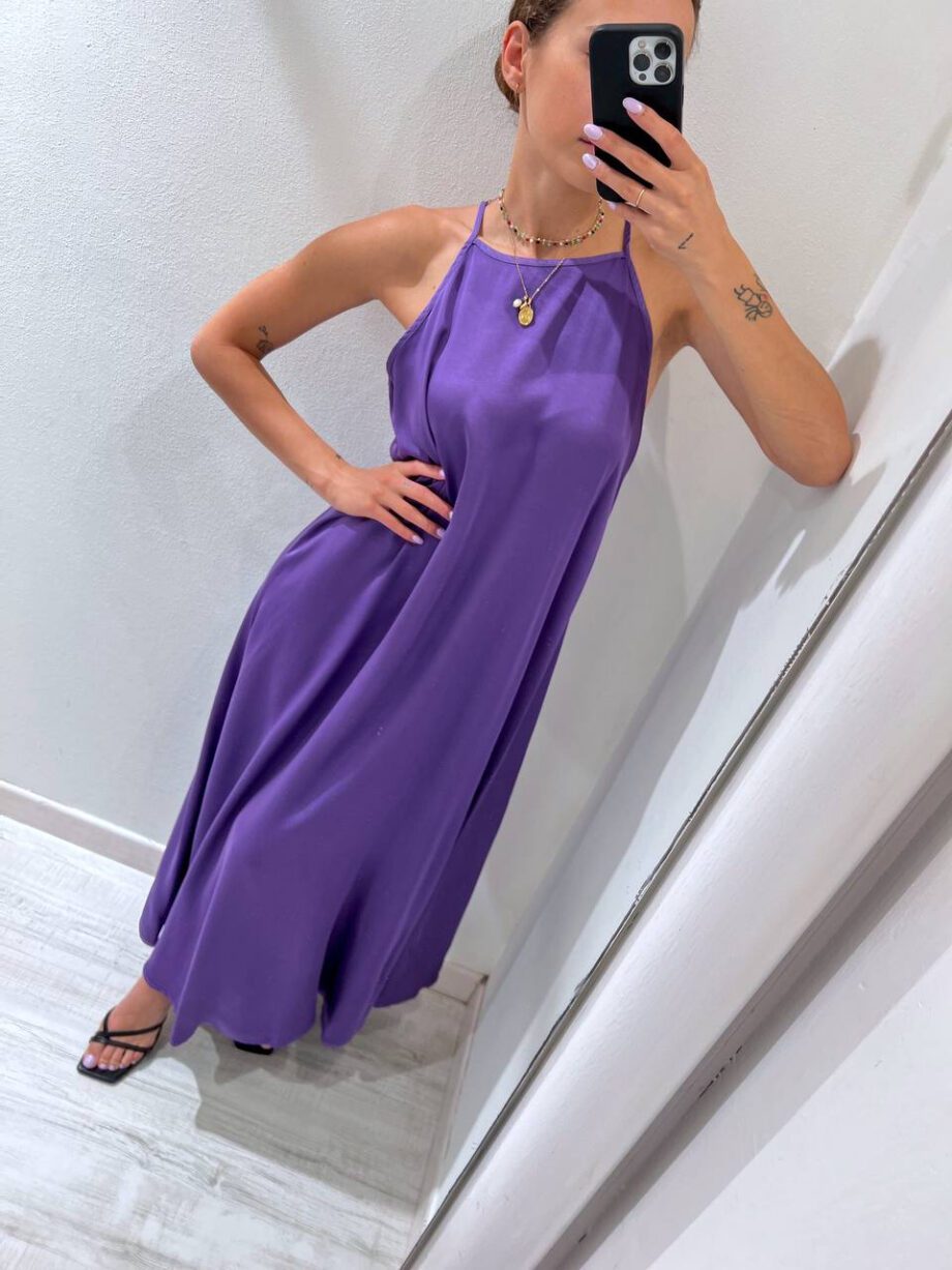 Shop Online Vestito lungo viola in viscosa HaveOne