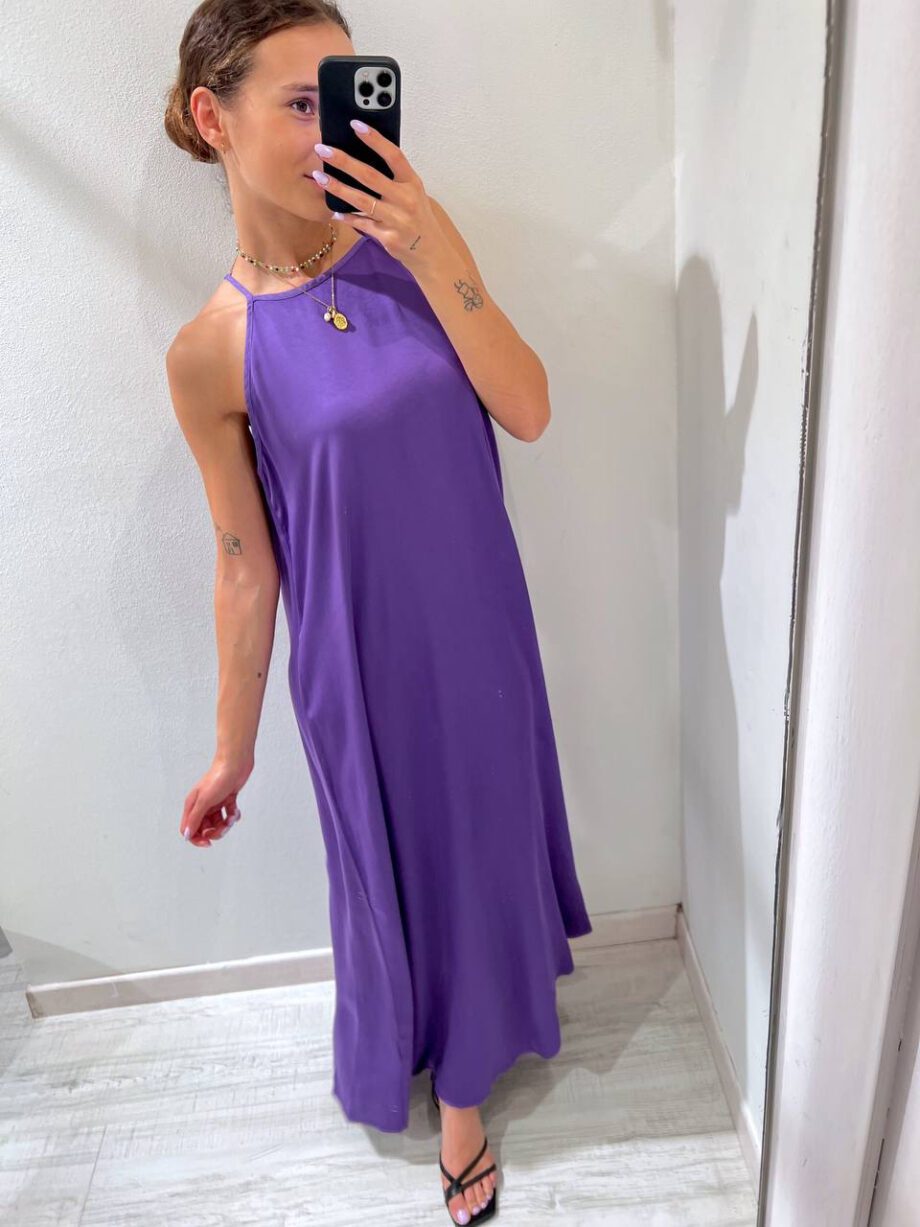 Shop Online Vestito lungo viola in viscosa HaveOne