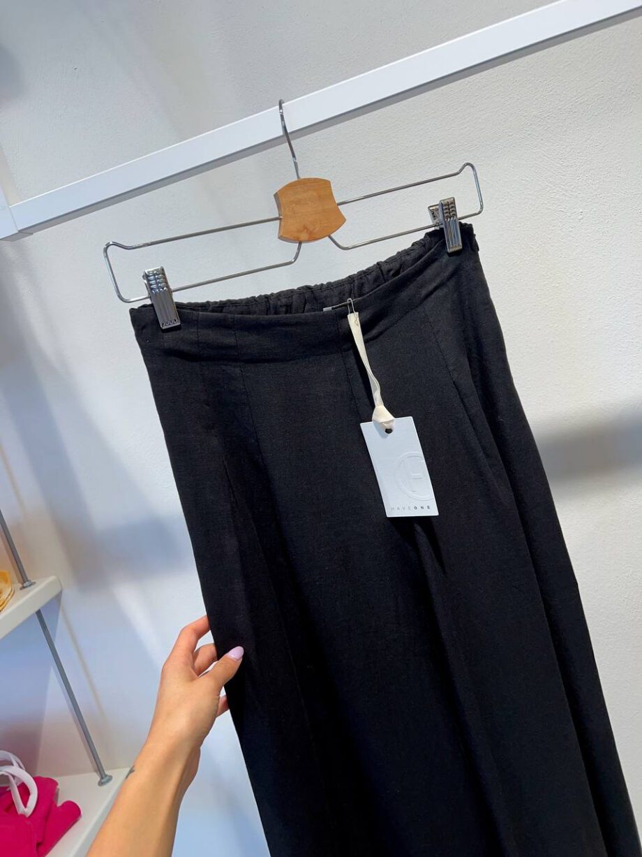 Shop Online Pantalone palazzo morbido nero HaveOne