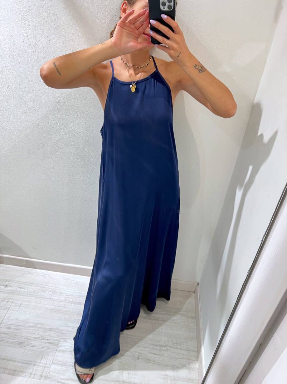 Shop Online Vestito lungo blu in viscosa HaveOne