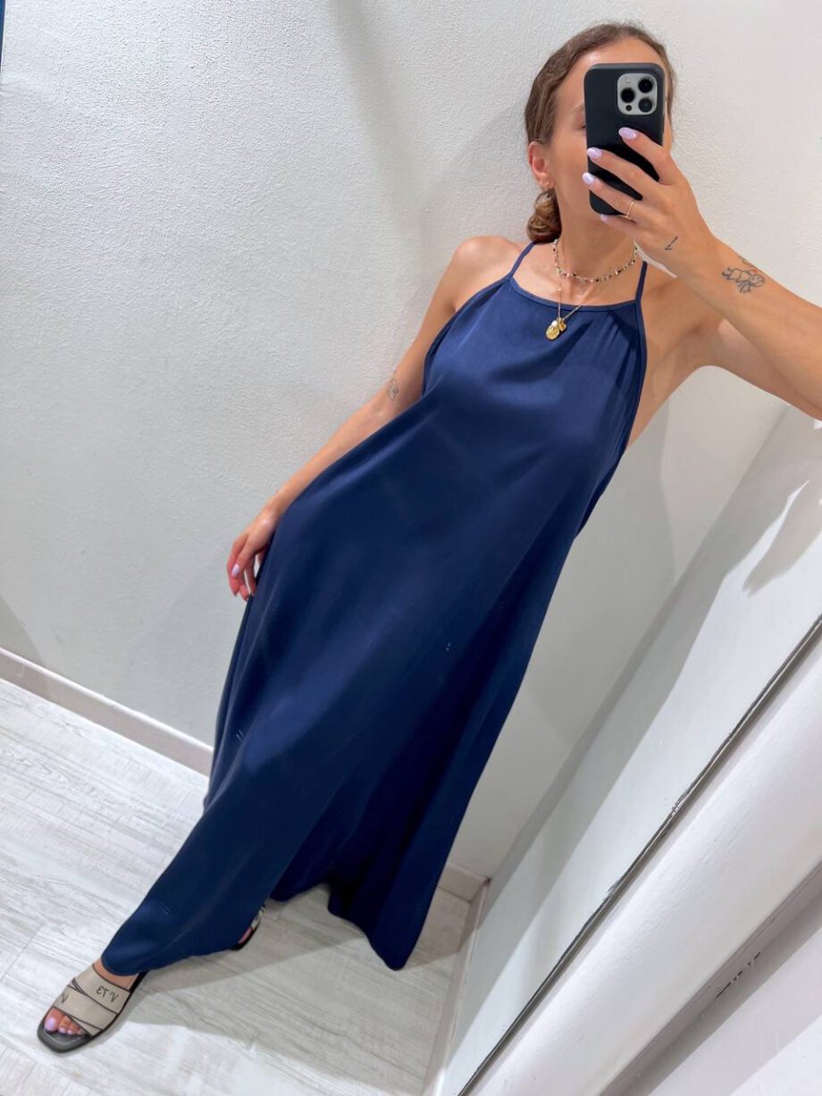 Shop Online Vestito lungo blu in viscosa HaveOne