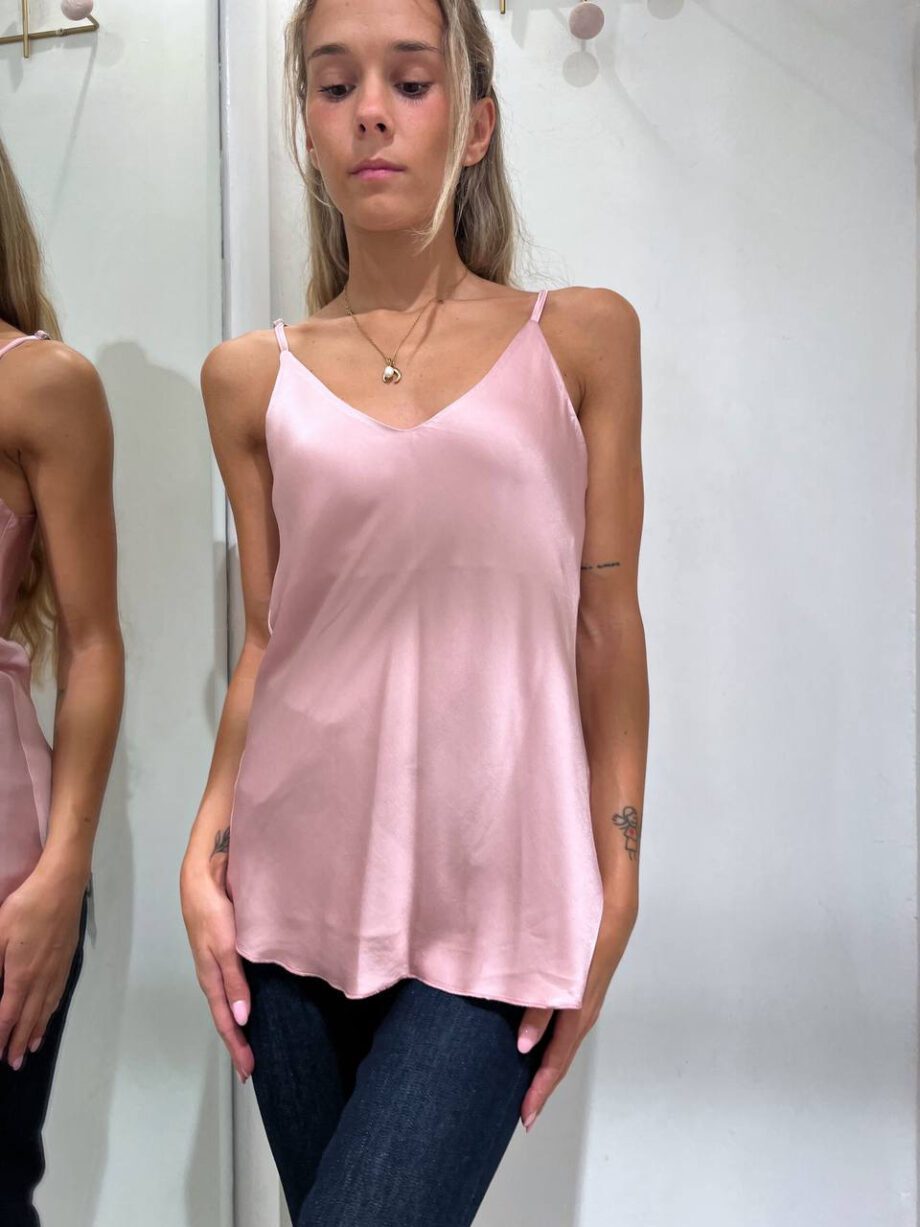 Shop Online Top rosa con scollo a V in viscosa HaveOne