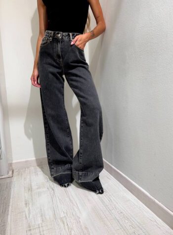 Shop Online Jeans wide leg grigio HaveOne