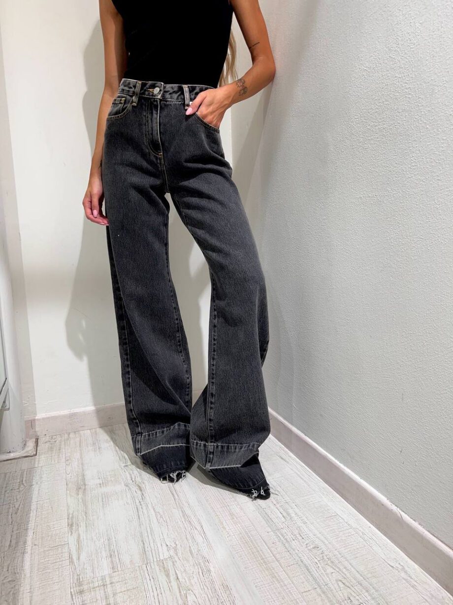 Shop Online Jeans wide leg grigio HaveOne