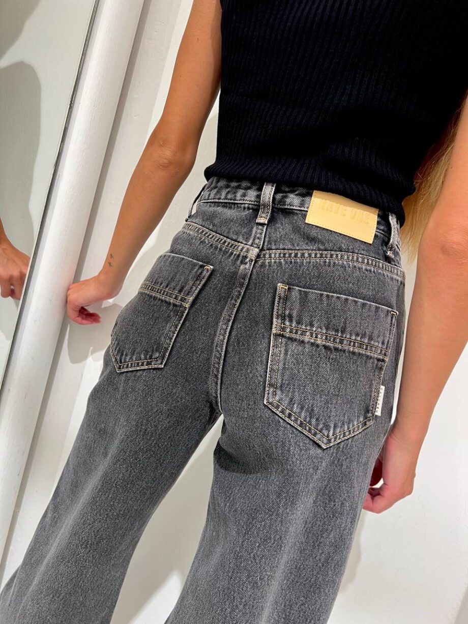 Shop Online Jeans wide leg grigio HaveOne