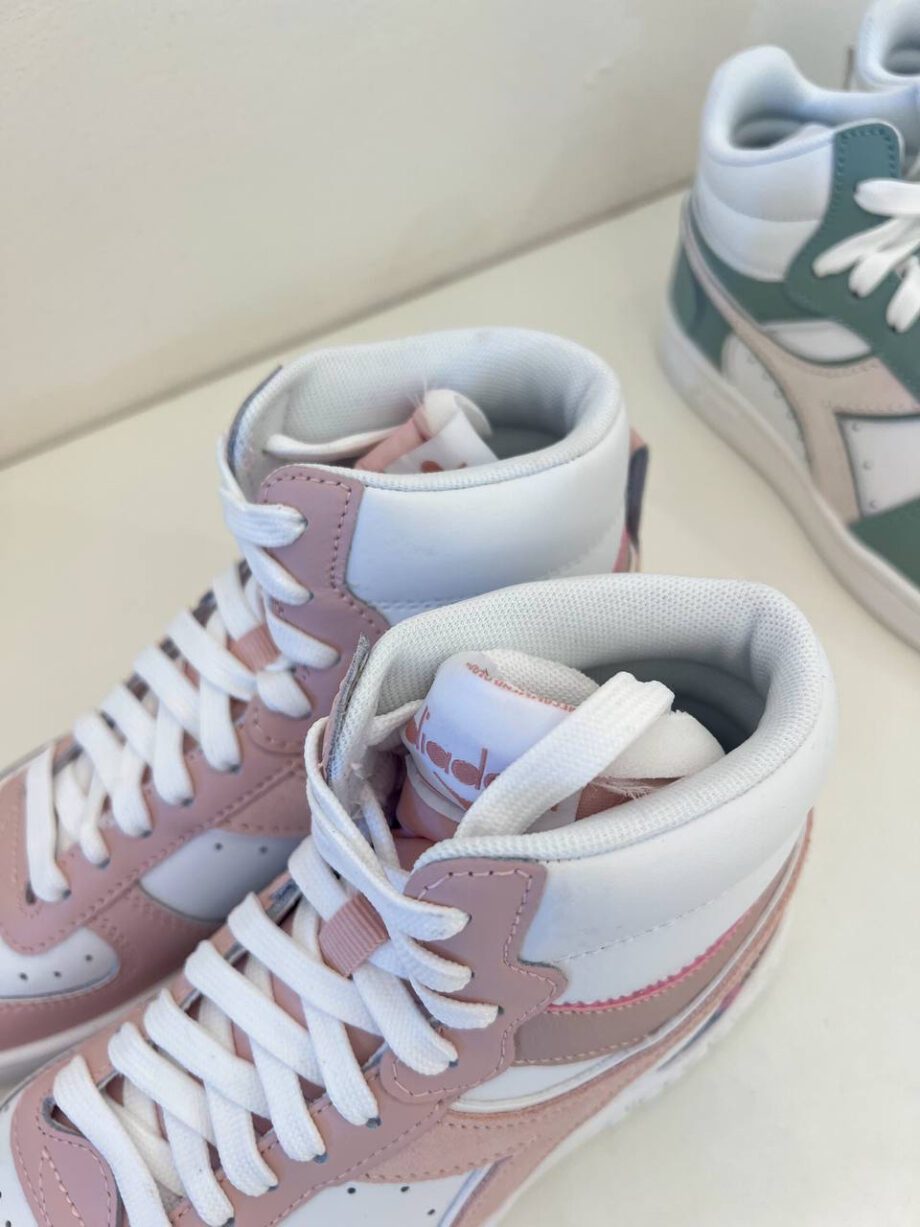 Shop Online Sneakers magic basket mid bianche e rosa Diadora