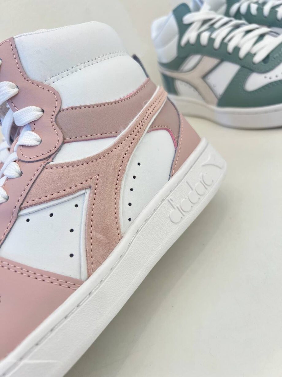 Shop Online Sneakers magic basket mid bianche e rosa Diadora