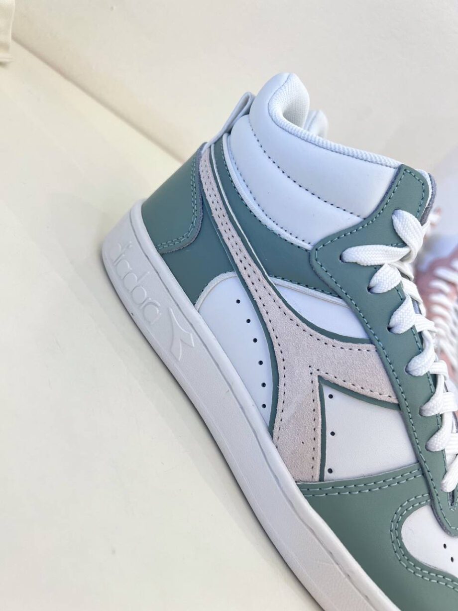 Shop Online Sneakers magic basket mid bianca e verde Diadora