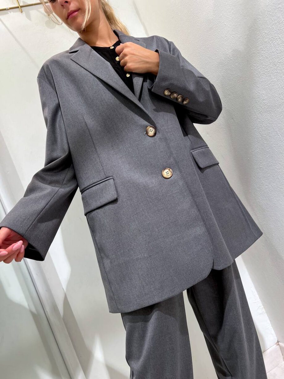 Shop Online Blazer oversize due bottoni grigio HaveOne