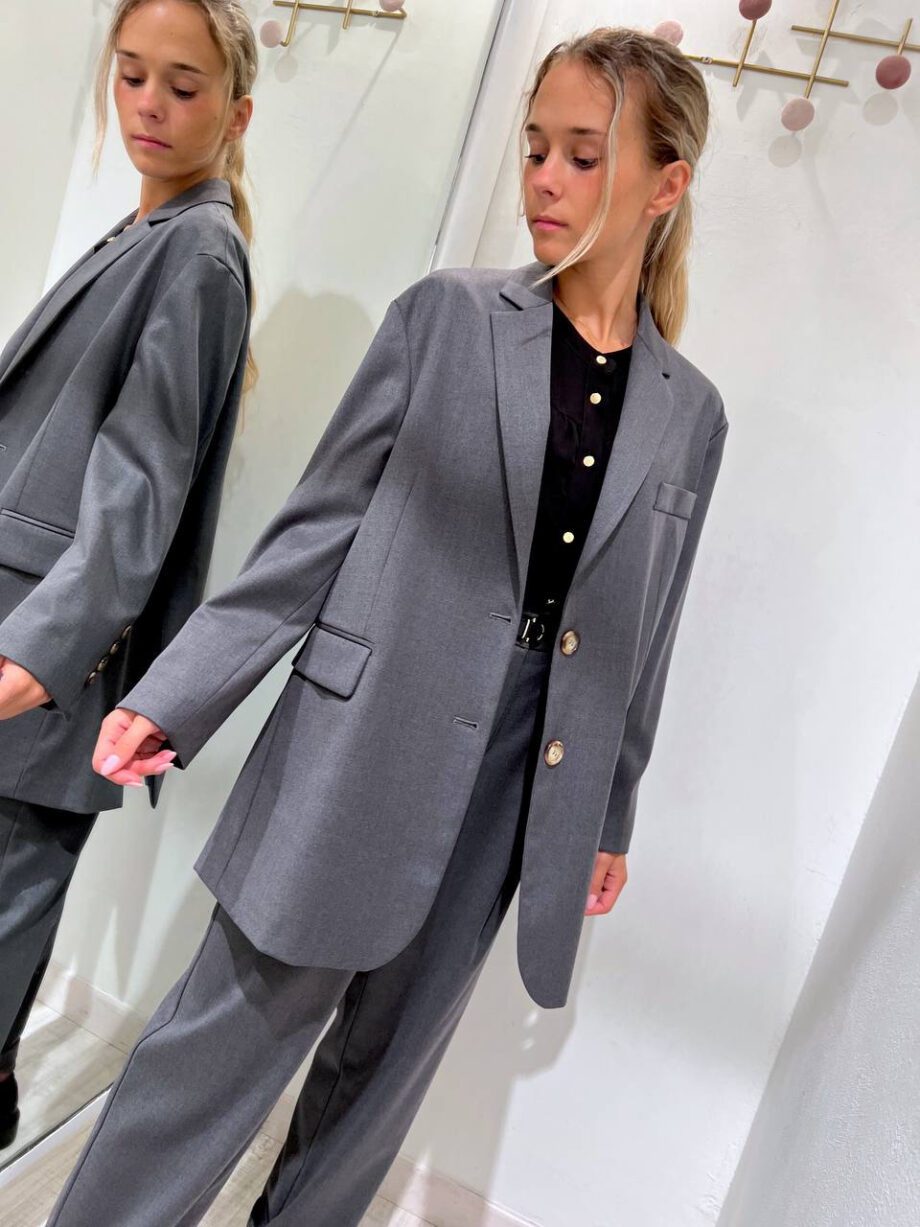 Shop Online Blazer oversize due bottoni grigio HaveOne