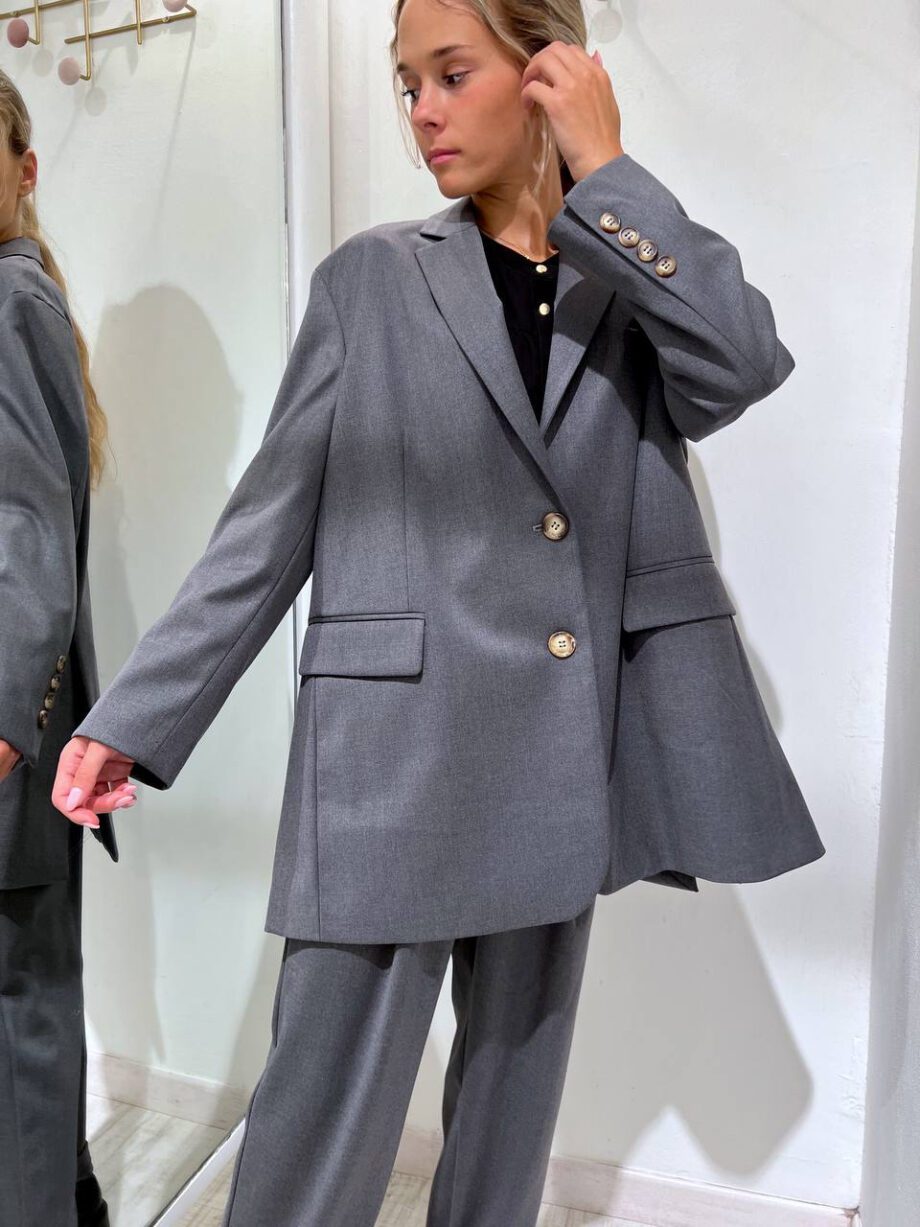 Shop Online Blazer oversize due bottoni grigio HaveOne