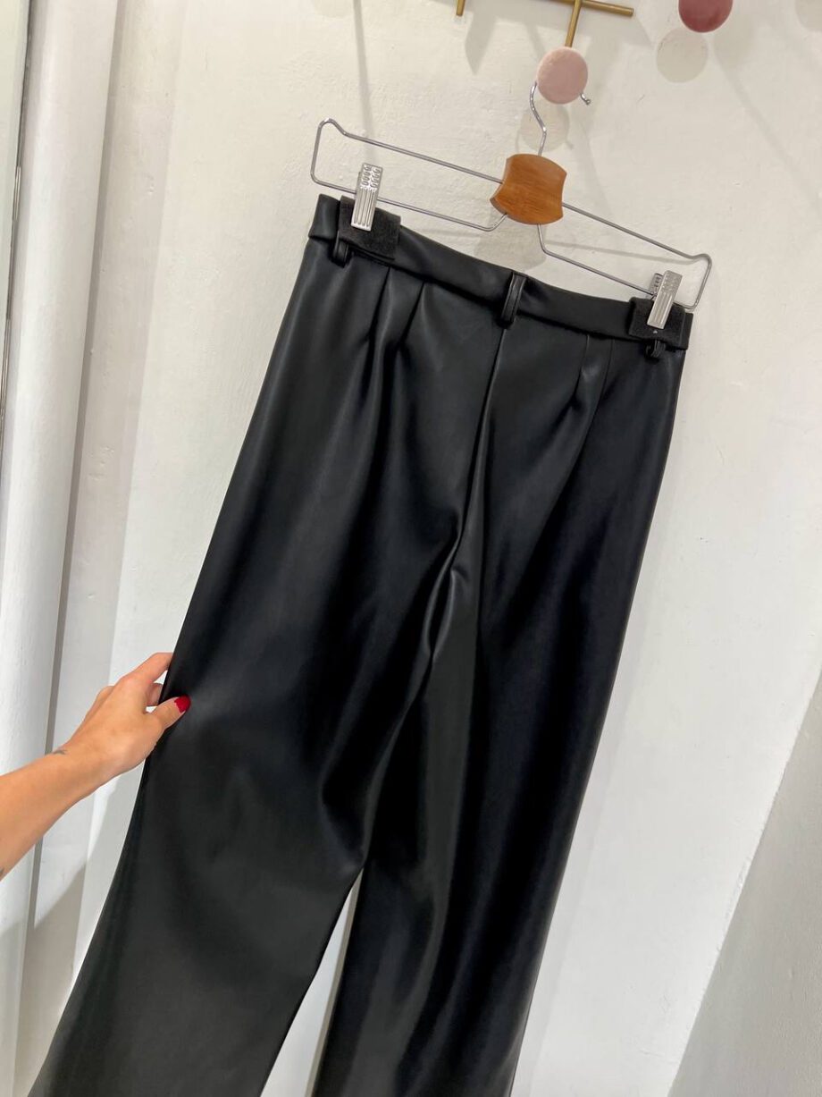 Shop Online Pantalone palazzo in ecopelle nero Souvenir