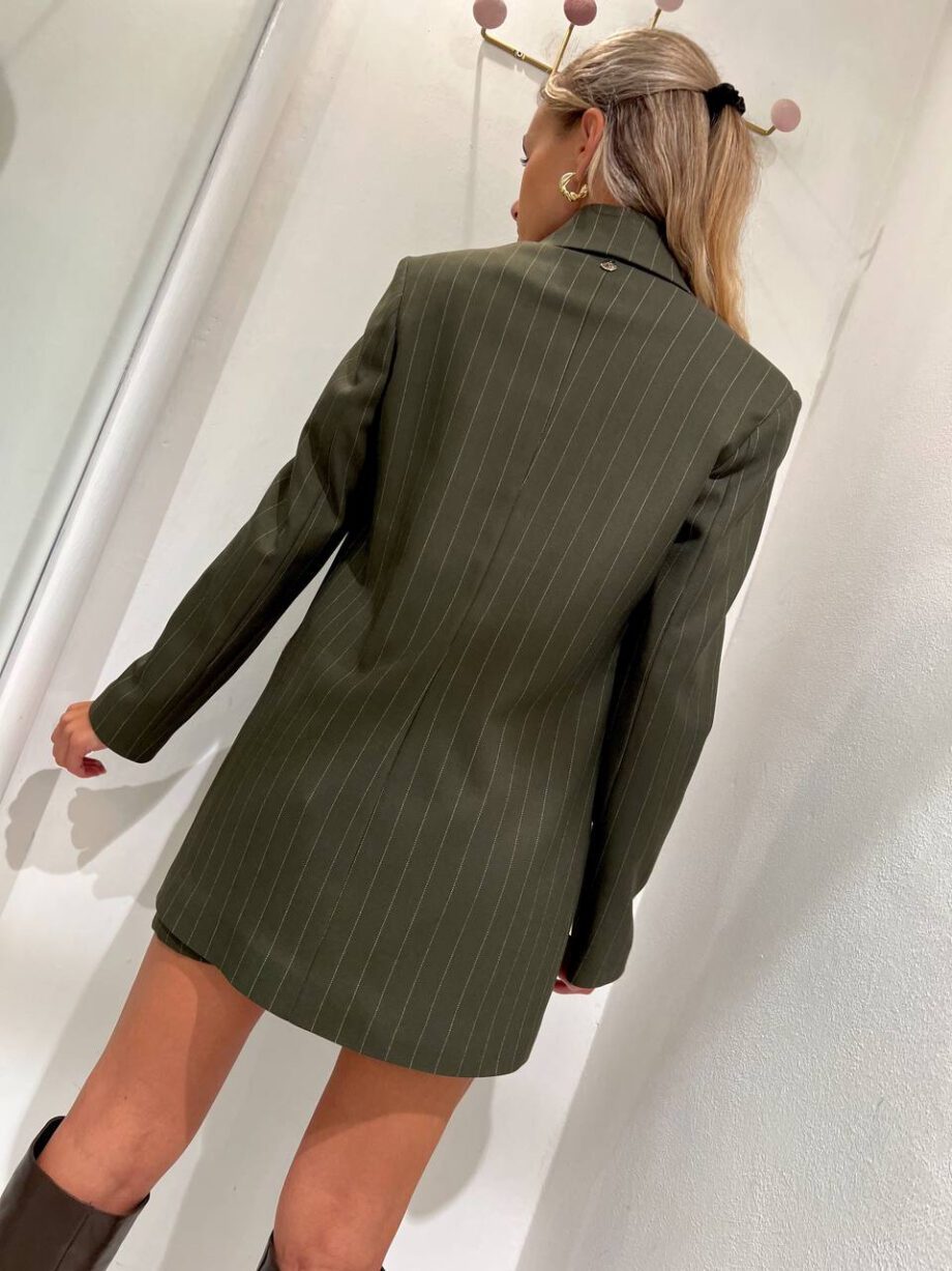 Shop Online Blazer doppiopetto verde militare gessato Kontatto