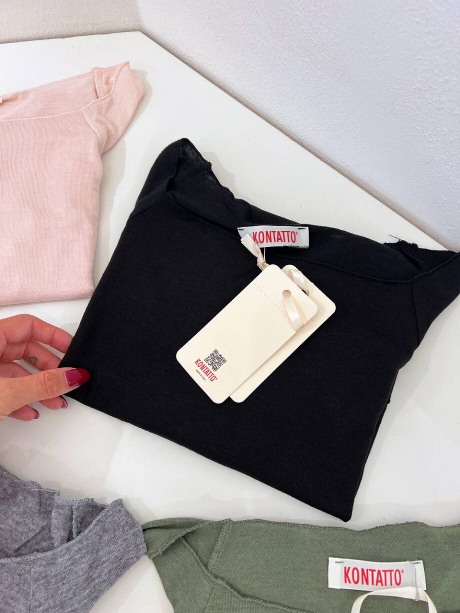 Shop Online Maglia barca nera in viscosa Kontatto