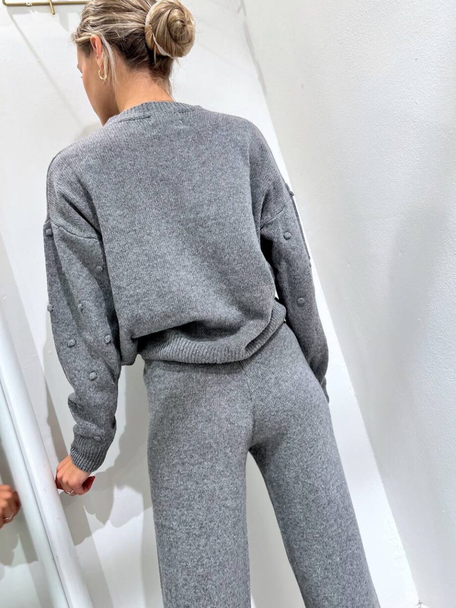 Shop Online Pantalone palazzo in maglia grigio HaveOne