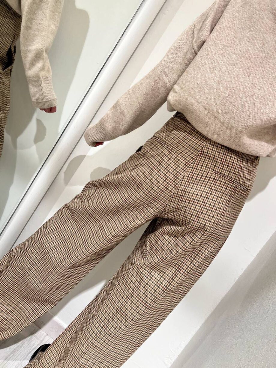 Shop Online Pantalone palazzo pied de poule Suncoo