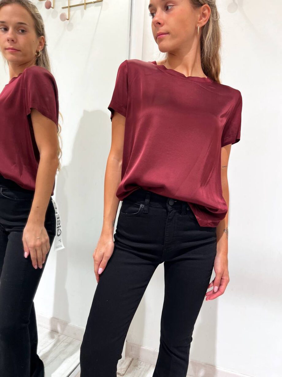 Shop Online T-shirt satin vinaccia in viscosa Vicolo