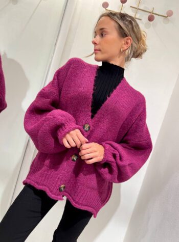 Shop Online Cardigan over in maglia magenta HaveOne