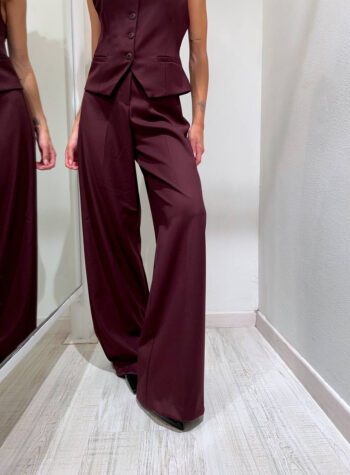 Shop Online Pantalone palazzo vinaccia con cintura HaveOne