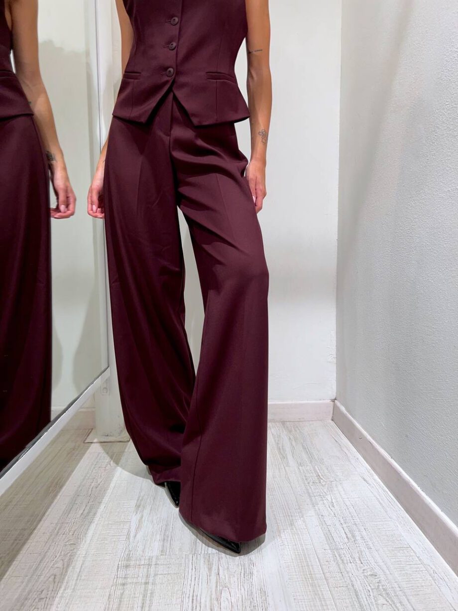 Shop Online Pantalone palazzo vinaccia con cintura HaveOne