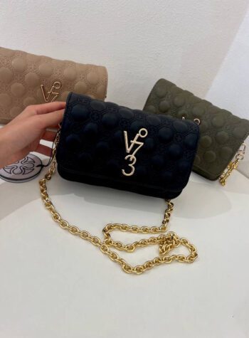 Shop Online Borsa pochette Eva matelassé nera V73