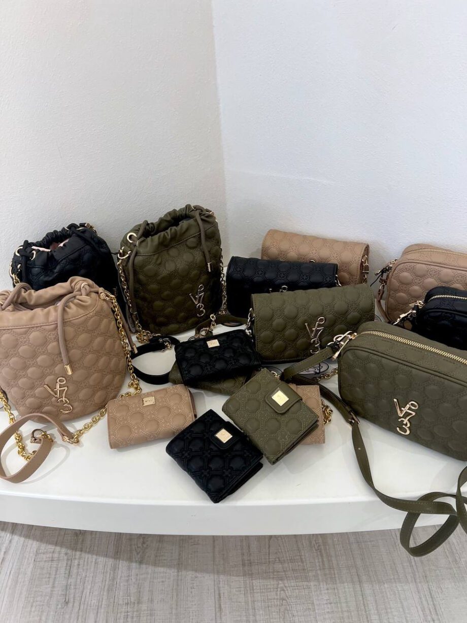 Shop Online Mini bag Eva tracolla matelassé verde militare V73