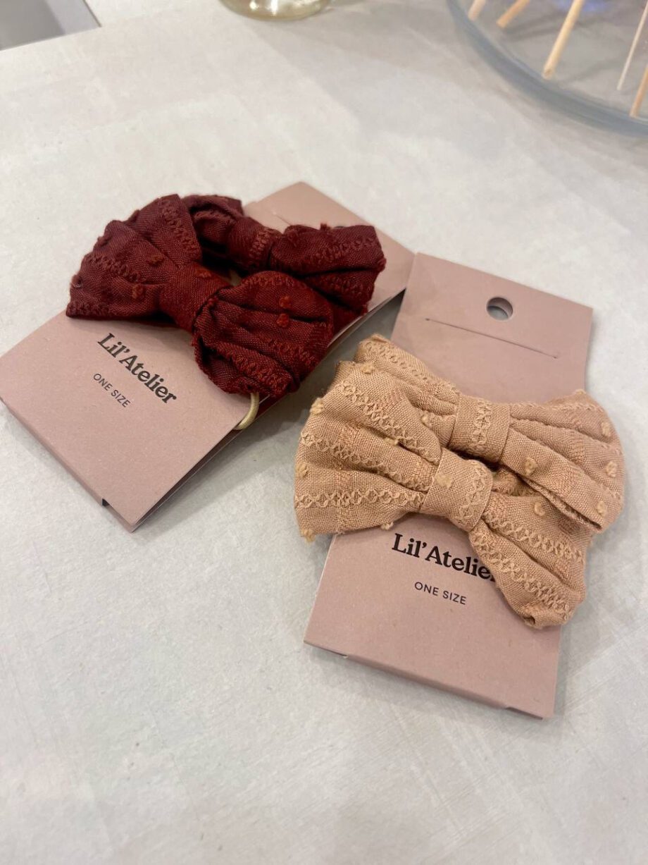 Shop Online Elastici per capelli fiocco bordeaux Lil' Atelier