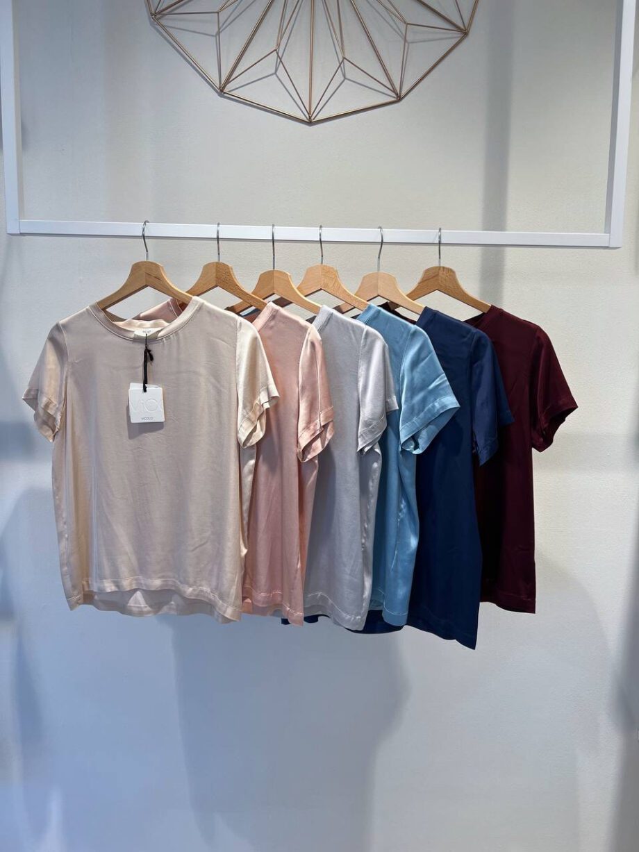 Shop Online T-shirt satin vinaccia in viscosa Vicolo