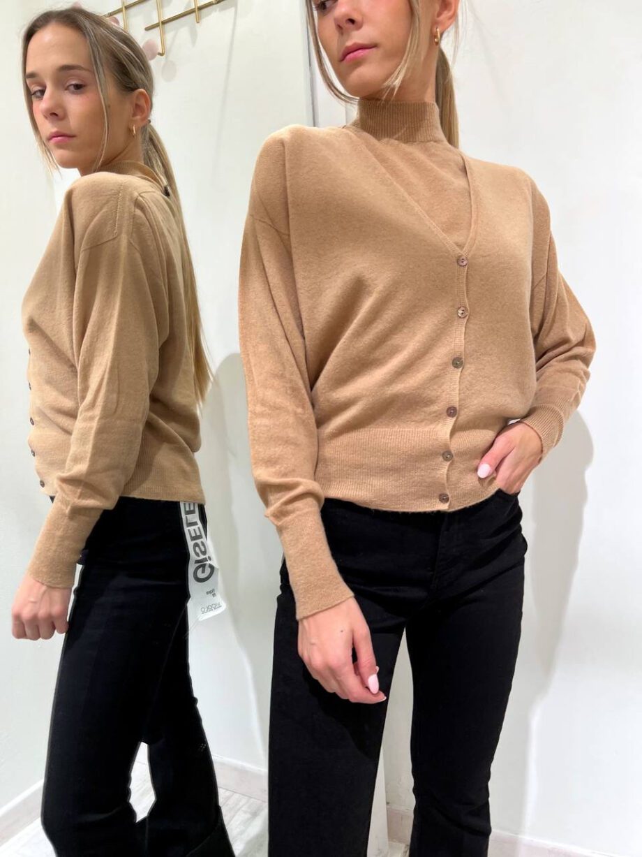 Shop Online Dolcevita smanicato beige in cashmere Vicolo